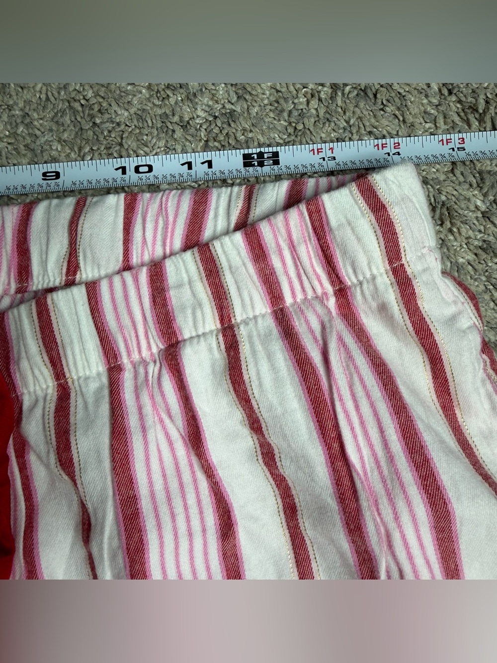 Victoria's Secret VICTORIA Pink CANDY CANE Holiday FLANNEL PAJAMAS Medium Short - Picture 10 of 16